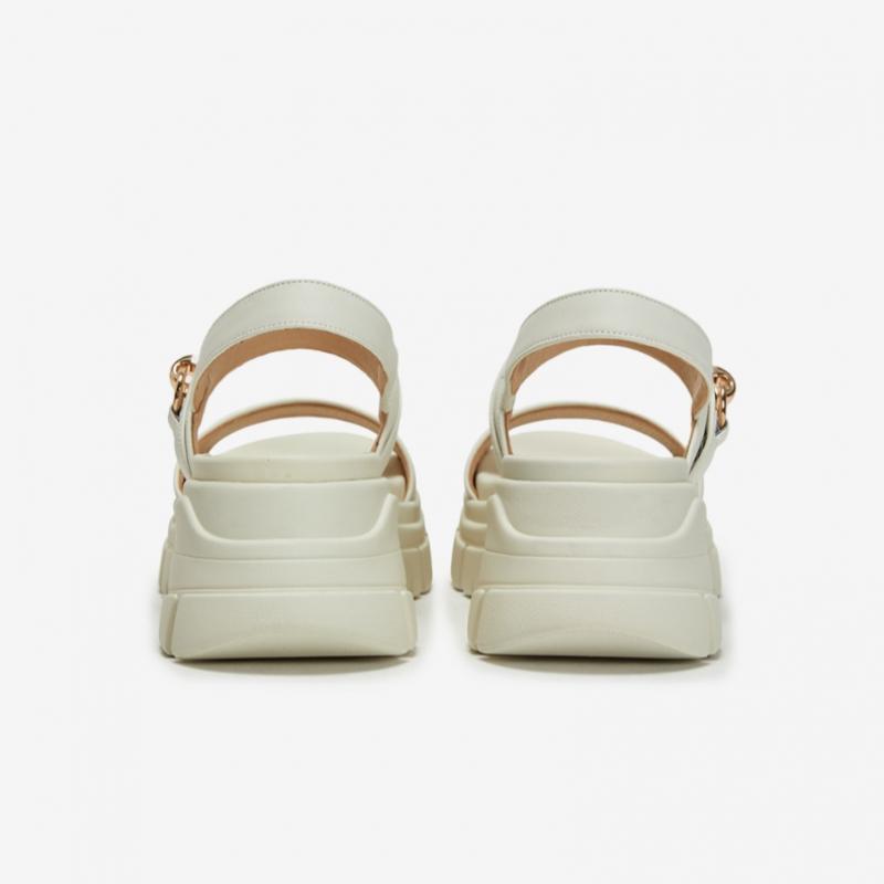 Portfolio Portfolio By ESquire Women S Simple Decorative Two Band Platform SandalS White