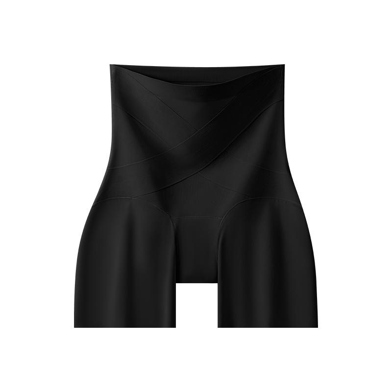 High Waisted Seamless Compression and Hip Lifting Safety Pants with Ice Silk and Cool Feeling, Anti Glare Pure Cotton Antibacterial Leggings