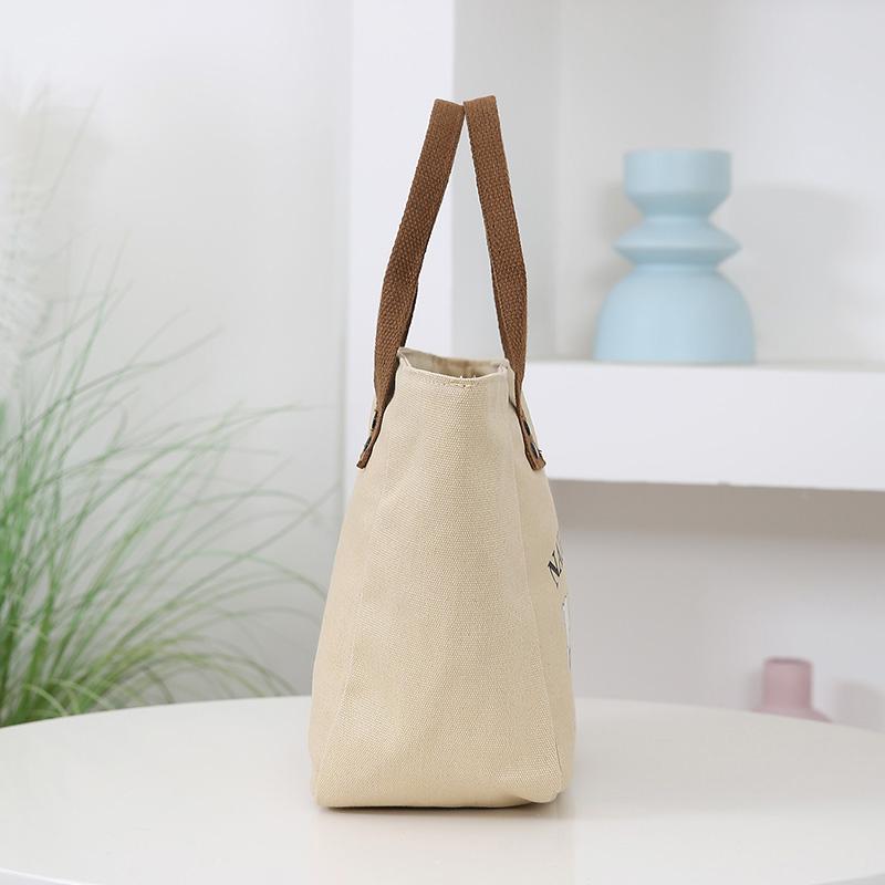 1Pieces Classic Canvas Lunch Bag Cartoon Bear Picnic Tote Bag Large Capacity Handbag Mountaineering Bag Christmas Gifts