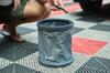 Folding bucket for car washing with case portable and Outdoor camping fishing 11L x Gray [Large capacity, foldable] 24.5cm 27.5cm RHET.
