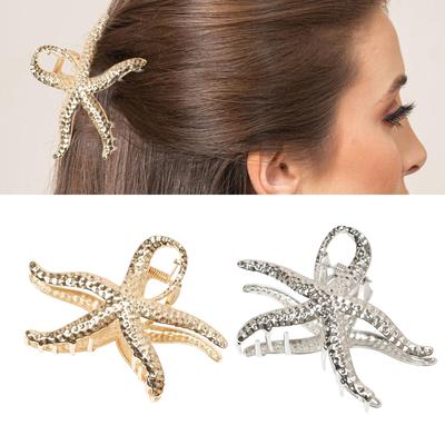 Große Haarspange mit Seestern-Design Metall-Haarspange für voluminöse Frisuren Bequemer ganztägiger Tragekomfort