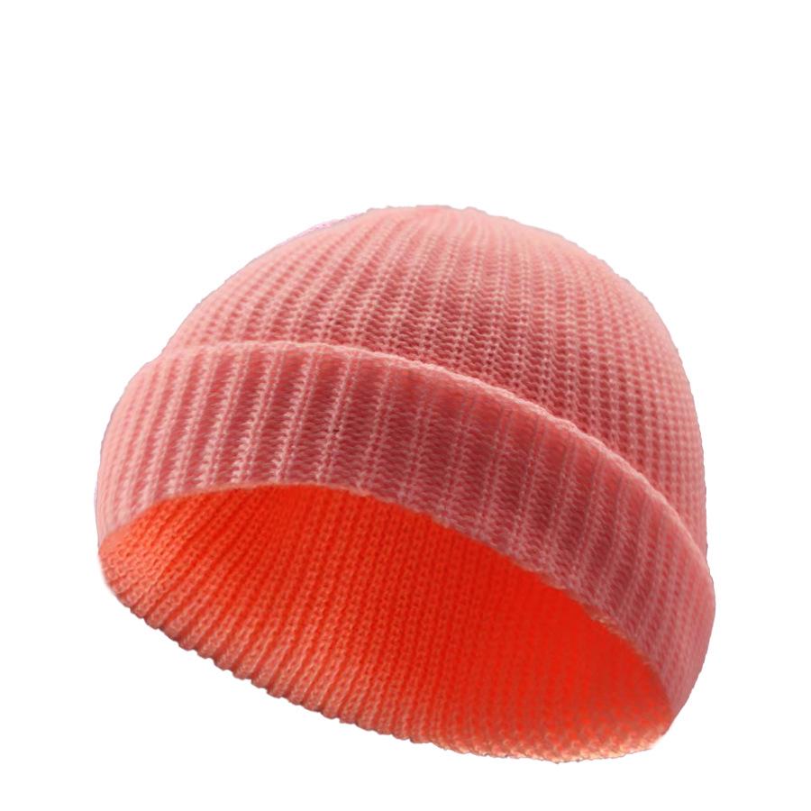 Retro Dome Melon Cap: Warm Knitted Solid Color Beanie Wool Hat