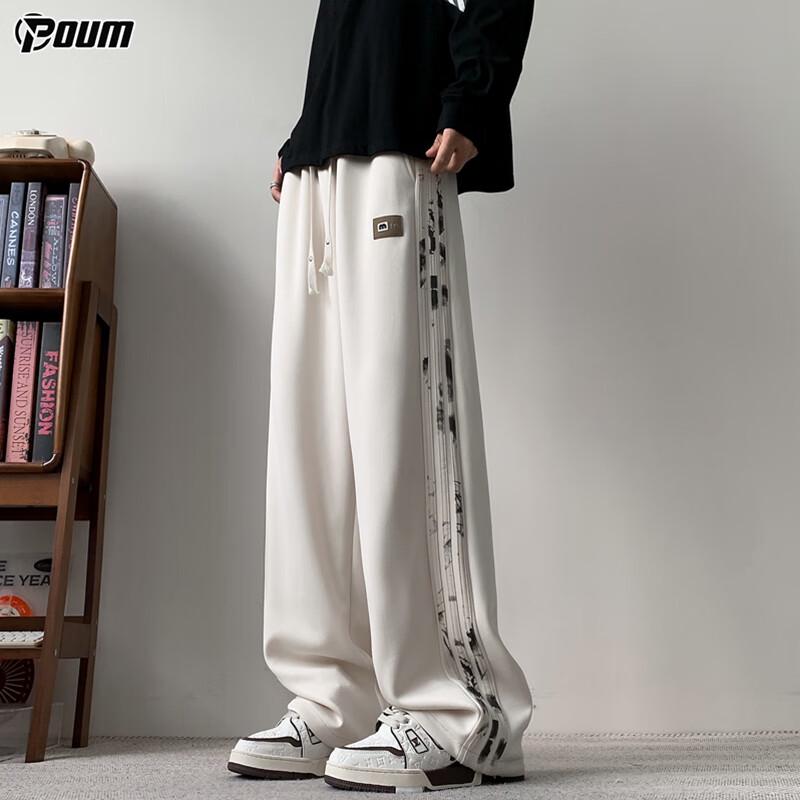 POUM Men s American Style Loose Fit Straight Leg Pants 2XL