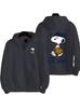 Snoopy Print Unisex Zip-Up Hoodie - Warm & Loose for Autumn/Winter