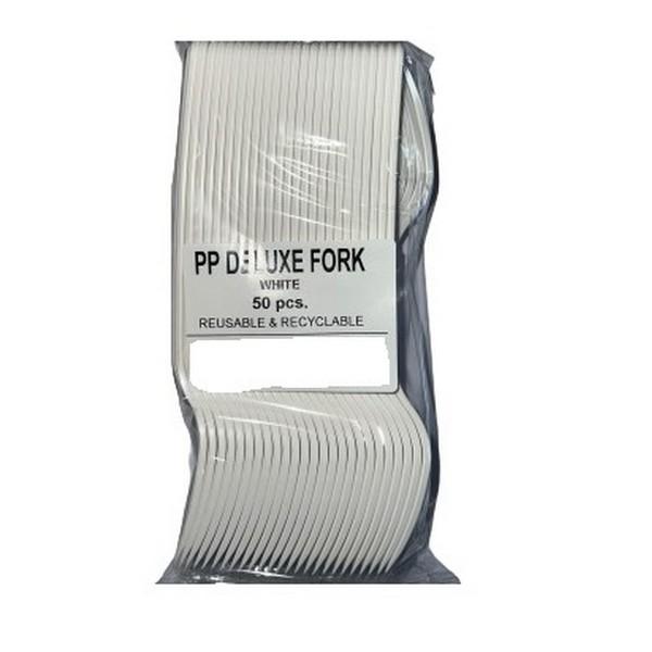 UDL Deluxe Plastic Disposable Forks (Pack of 50)