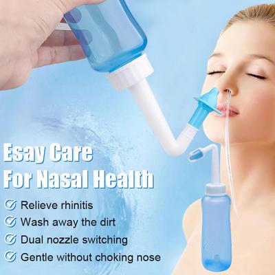 Pressure Rinse Nasal Irrigation BPA Free Sinus Rinse Nasal Wash for Rhinitis Sinusitis Allergies Runny Nose
