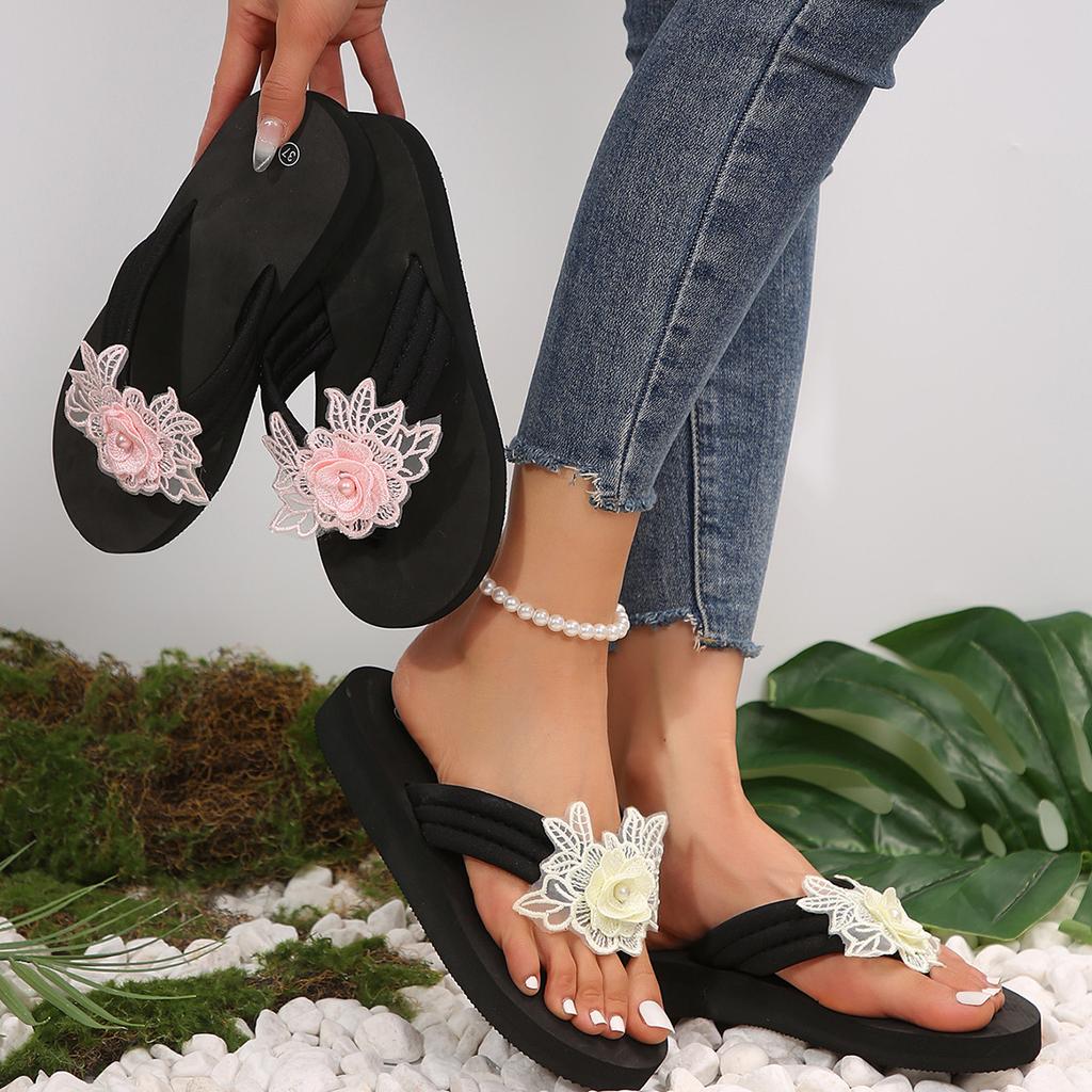 Fashion Shoes Rubber Flip Flops Low Hawaiian Hoof Heels Rome Cotton Fabric Rubber Flip Flops Shoes Low Hawaiian Rome Fabric Hoof Heels