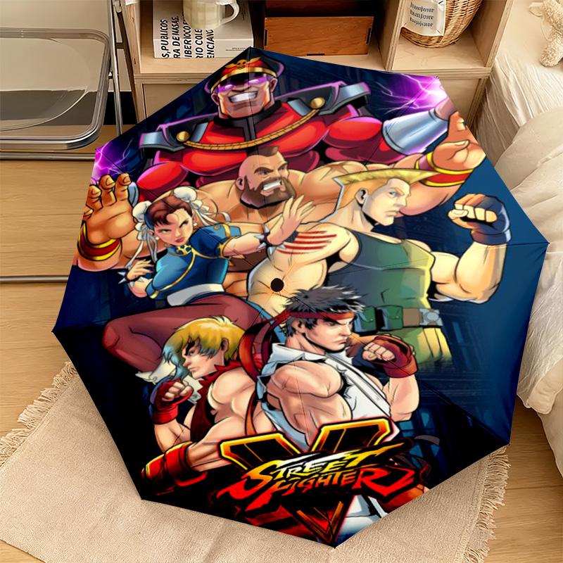 Street Fighter Champion Automatic Umbrella - Suitable Travel Portable Umbrella Outdoor sun shading umbrella Suitable For All Seasons