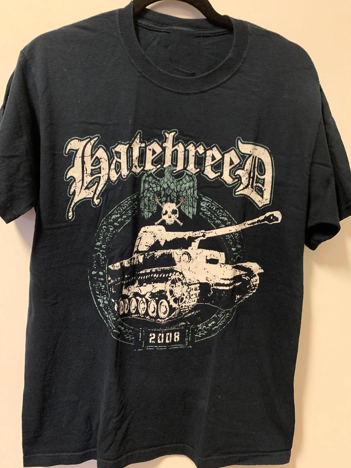 Vtg Hatebreed Band 2008 Music Tour Cotton Black Full Size Unisex Shirt M