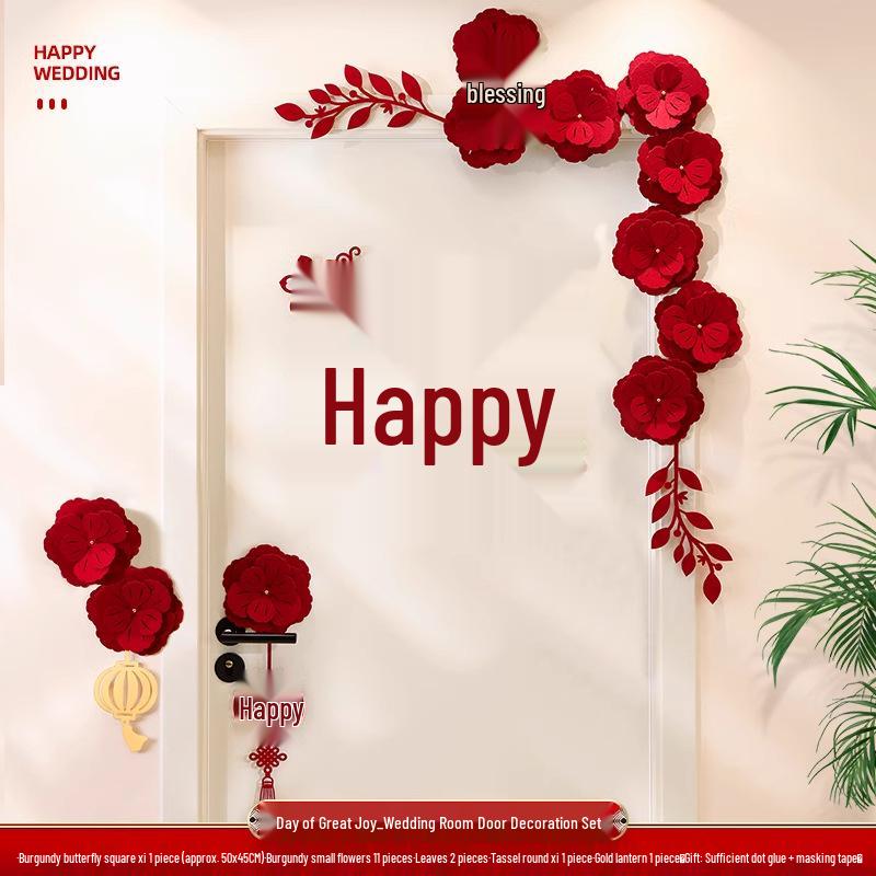 3D Doppel-Glück Hochzeitslaternen zur Dekoration - Hängende Ornamente für Hochzeitszimmer, Wohnzimmerdecke, Seite von Braut & Bräutigam.