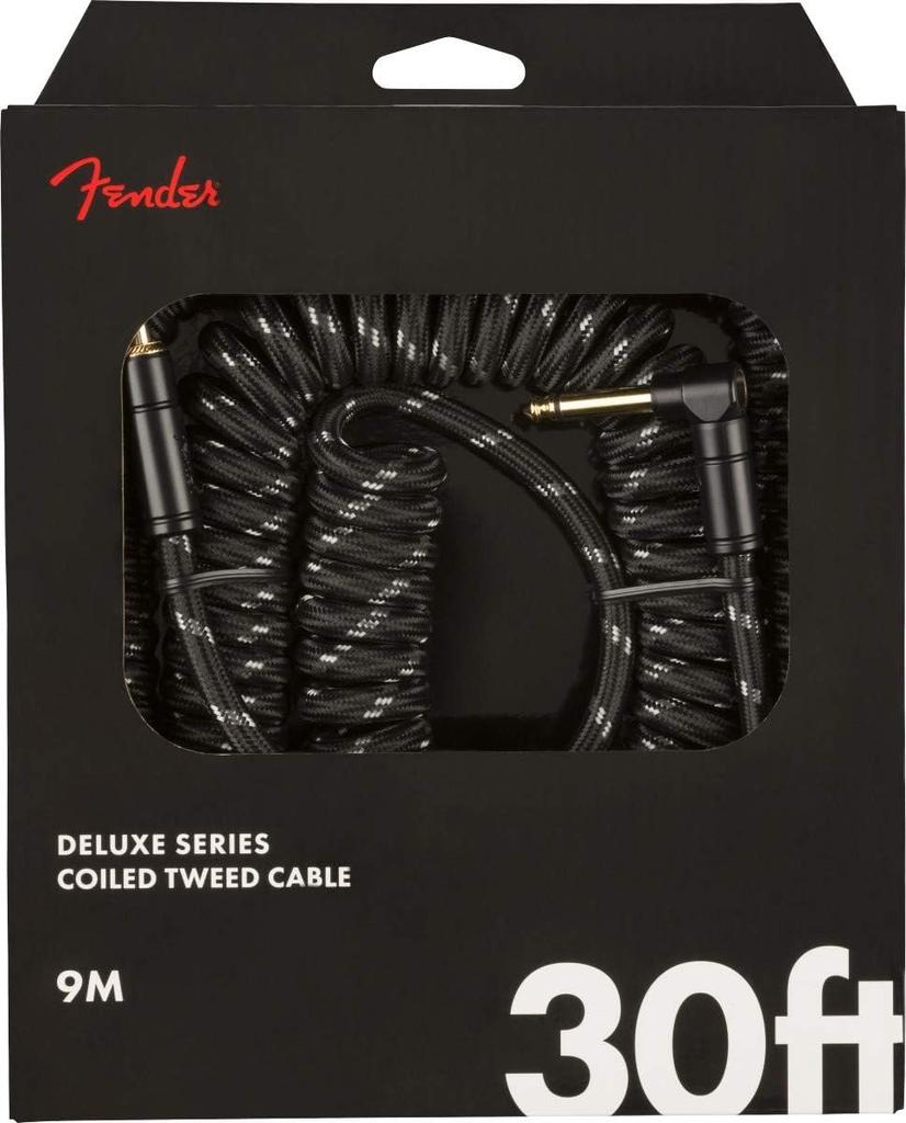 Fender Sealed Deluxe Coil Black Tweed Cable, 30',