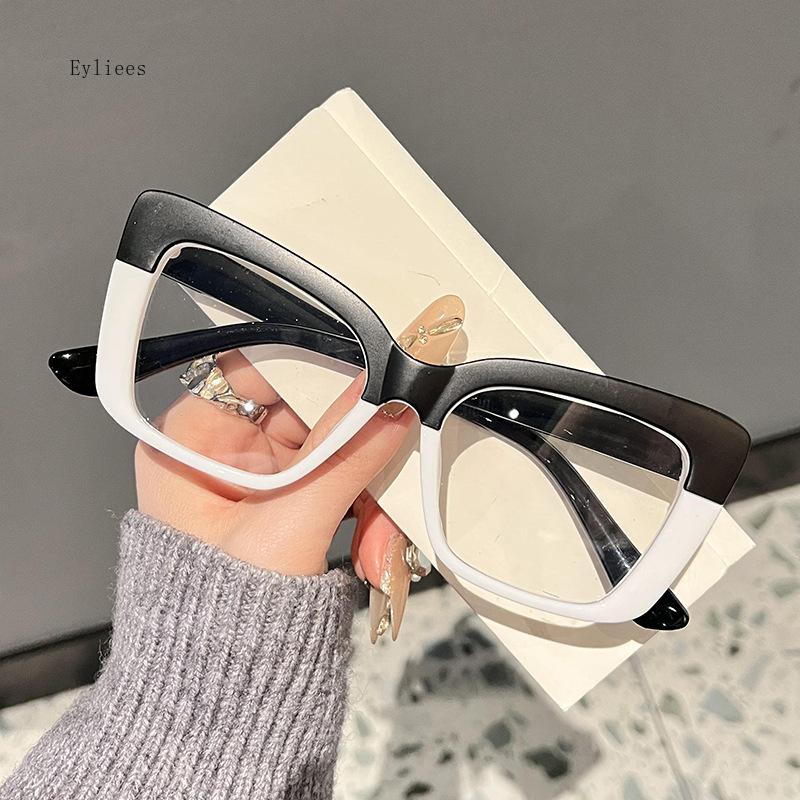 Creative Homewares Women's Blue/Light New Fashion Irregular Square Anti Glasses Frame Vintage Clear Transparent Lens Trending Eyewear Sunglass