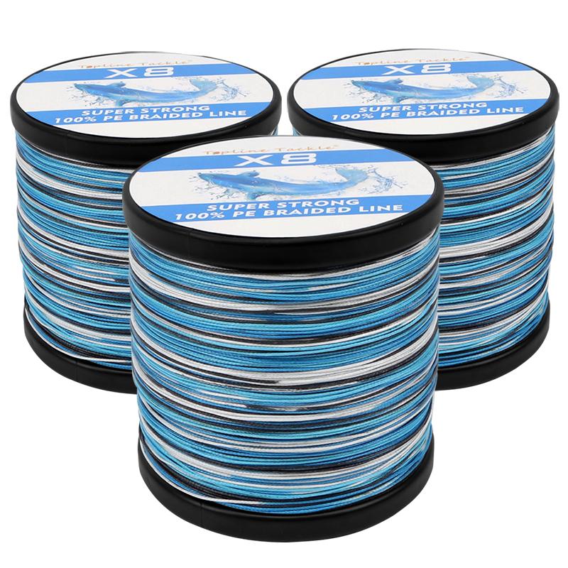 Super Resistente Treccia PE X8 Filo da Pesca 1000M 8 Fili Intrecciati Filo da Pesca in Mare 8 Trecce Filo Intrecciato Resistente