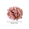 Fashion Satin Rose Flower Large Hair Claw Clip for Women  Spring Summer Trendy Design Korean Colored Hairpin Headdress