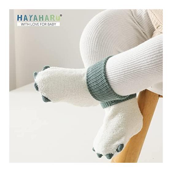 [HAYAHARU] Baby Fluffy Socks, Children's Socks, Fluffy, Cute, Cold Protection Room Socks, Baby Non-Slip, Caramel Newborn Socks, Sleeping, Cold