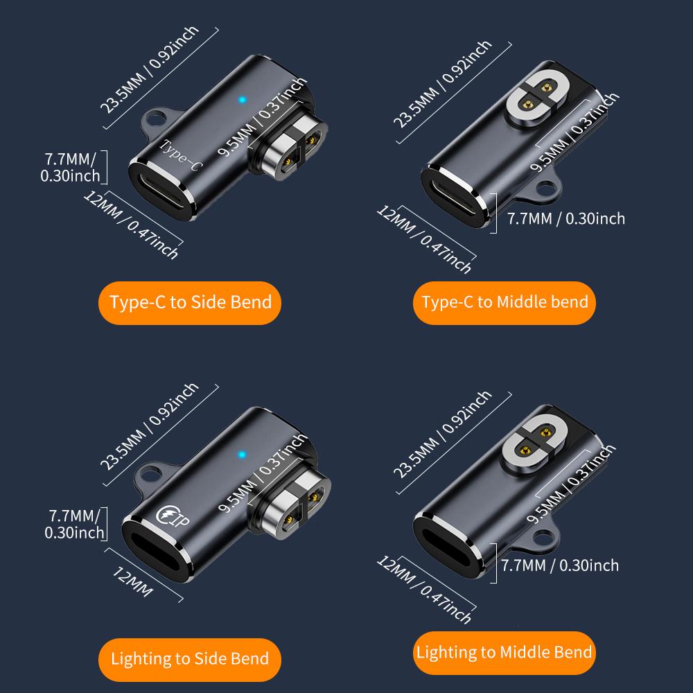 Bone Conduction Headphone Charging Adapter LED Indicator 90 Degree Bending Magnetic Charger for Shokz AS800/S803/S810/AS700
