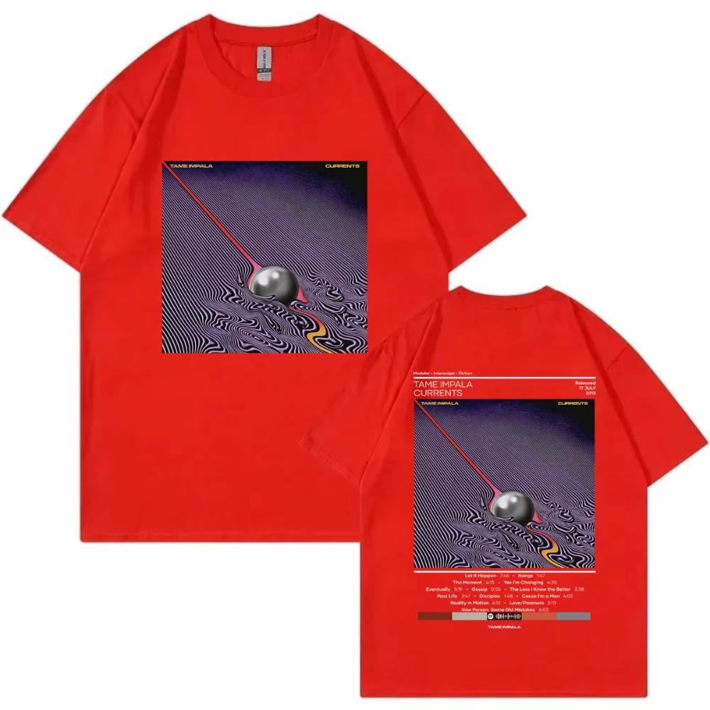 Rock Band Tame Impala Merch T Shirts High Quality Fashion Oversized T-shirts Men Women Summer Cotton Short Sleeve T-shirt