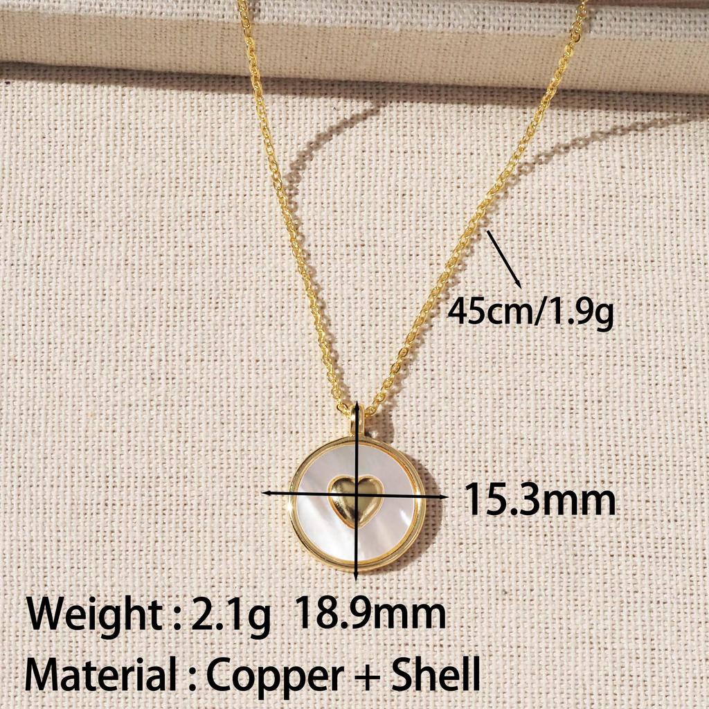 Shell Heart Pendant Gold-Plated Necklace - High-End Feel, Niche Design, Women’s Clavicle Chain