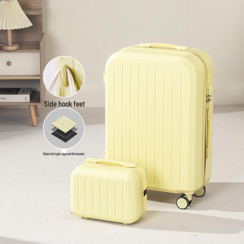 High-Value Trolley Case: Large Capacity Travel Suitcase with Double-Layer Zipper for Men and Women Students