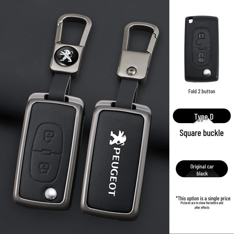 Peugeot Key Case for 308, 207, 408, 508, 307, 301, 3008 - Metal Shell, Modified Package.