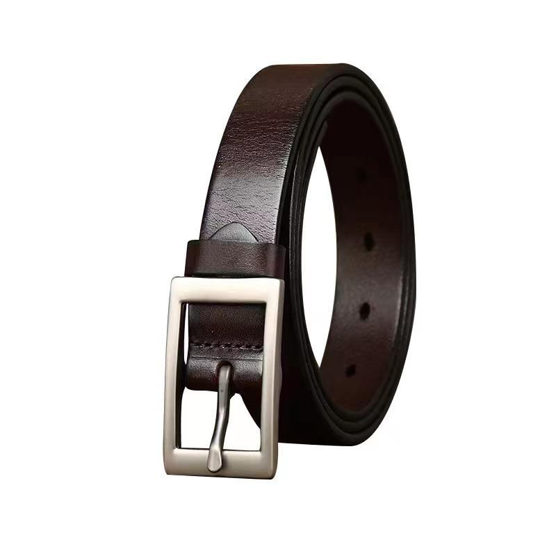 Women's Belt Stylish Simple and Versatile Genuine Leather Made Korean Trendy First Layer Pure Cattlehide Jeans Belt Women
