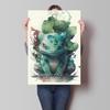 Watercolor Pokemon Decorative Paintings - Pikachu  Eevee Squirtle  Charmander  Bulbasaur Anime Art for Home Wall Decor