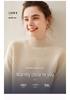 Women's Cashmere Half High Neck Sweater – Thick, Solid Color, Loose Fit for Autumn/Winter.