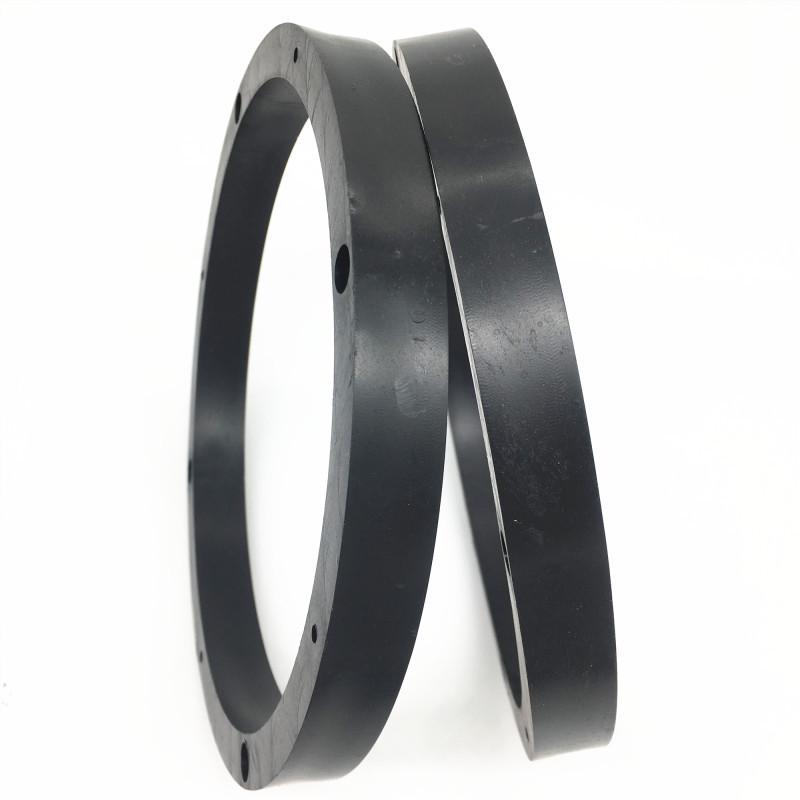 Universal 6.5-Inch Waterproof Speaker Gasket Pair - Durable Plastic Rubber Pads for Car Audio