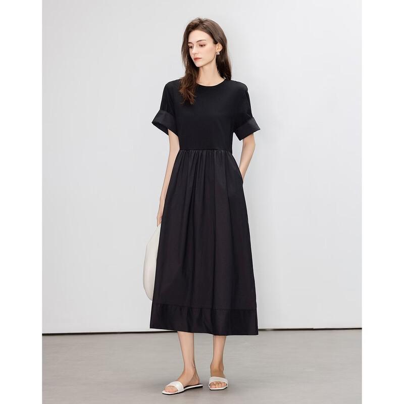 Women s French Style Cotton A-Line T-Shirt Dress M