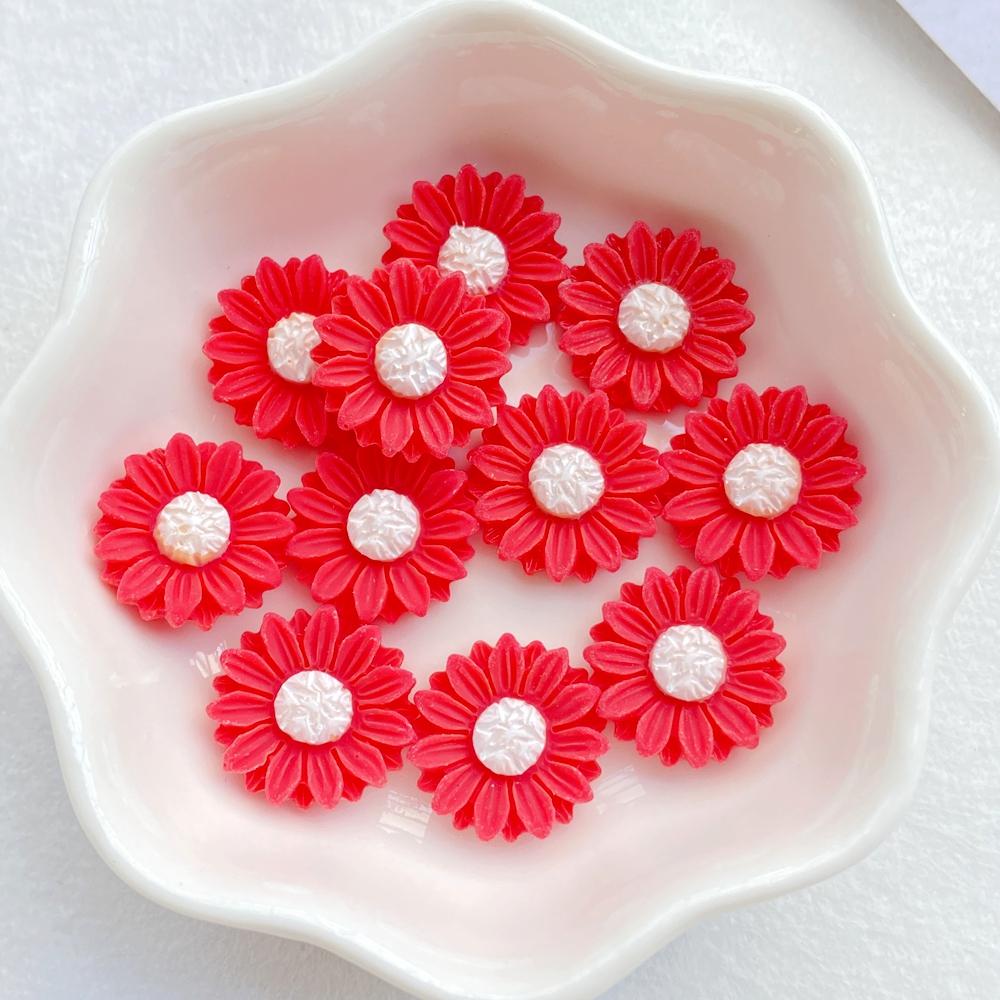 20Pcs Cute Mini Kawaii Cartoon Chrysanthemum Series Resin Scrapbook Diy Children Gift Hairpin Accessories