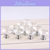 Beautiful And Functional 10pcs Crystal Glass Knobs With Diamond Shape For Wardrobes