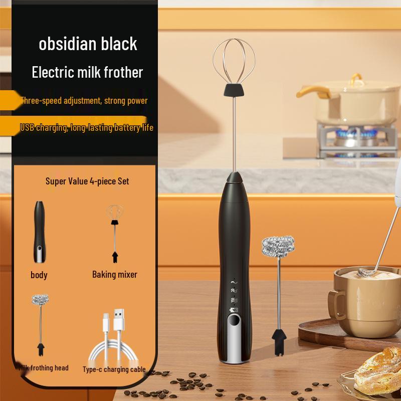 Wireless Electric Handheld Egg Beater & Milk Frother for Cream, Cake, Coffee, Baking