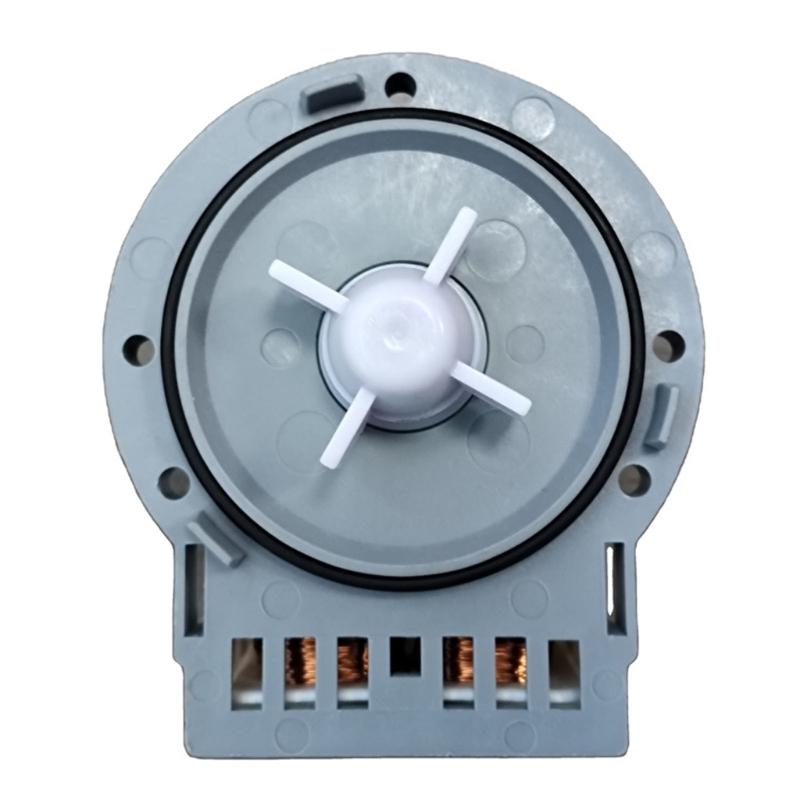 Washing Machine Pump Assembly for Replacement Work, Aftermarket ABS Replacement Part with White Housing, Integrated Mounting Flange and Tabs