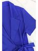 Women's Casual Elegant Slim A-line Dress - Short-Sleeved, Lapel Design