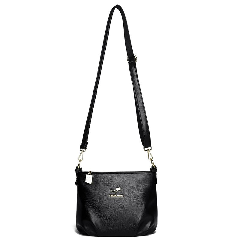 Borsa a Spalla Vintage da Donna in PU Grande Capacità Borsa a Tracolla Piccola Quadrata
