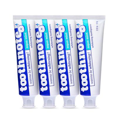 Toothnote Whitening Toothpaste Aquamint Flavor, 4 Pieces, 100g