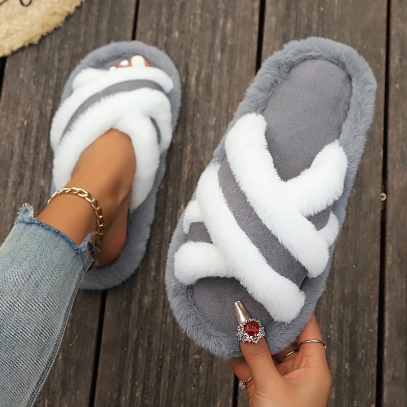 Women'S Autumn and Winter Home Slippers, Quiet Indoor/Outdoor Casual Shoes, 5 Colors Available, All-Season Comfortable Floor Slides