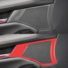 1 Pair Bright Red PVC Car Front Door Speaker Cover For Mazda 3 Axela -2024