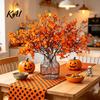 Lifelike Silk Branches for Seasonal Display Realistic Artificial Flowers Autumn Home Decoration, Floral Faux Botanical Decor Halloween Table