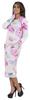 Bimba Printed Long Bodycon Dress With Pockets For Women Full Sleeves Dress Midi
