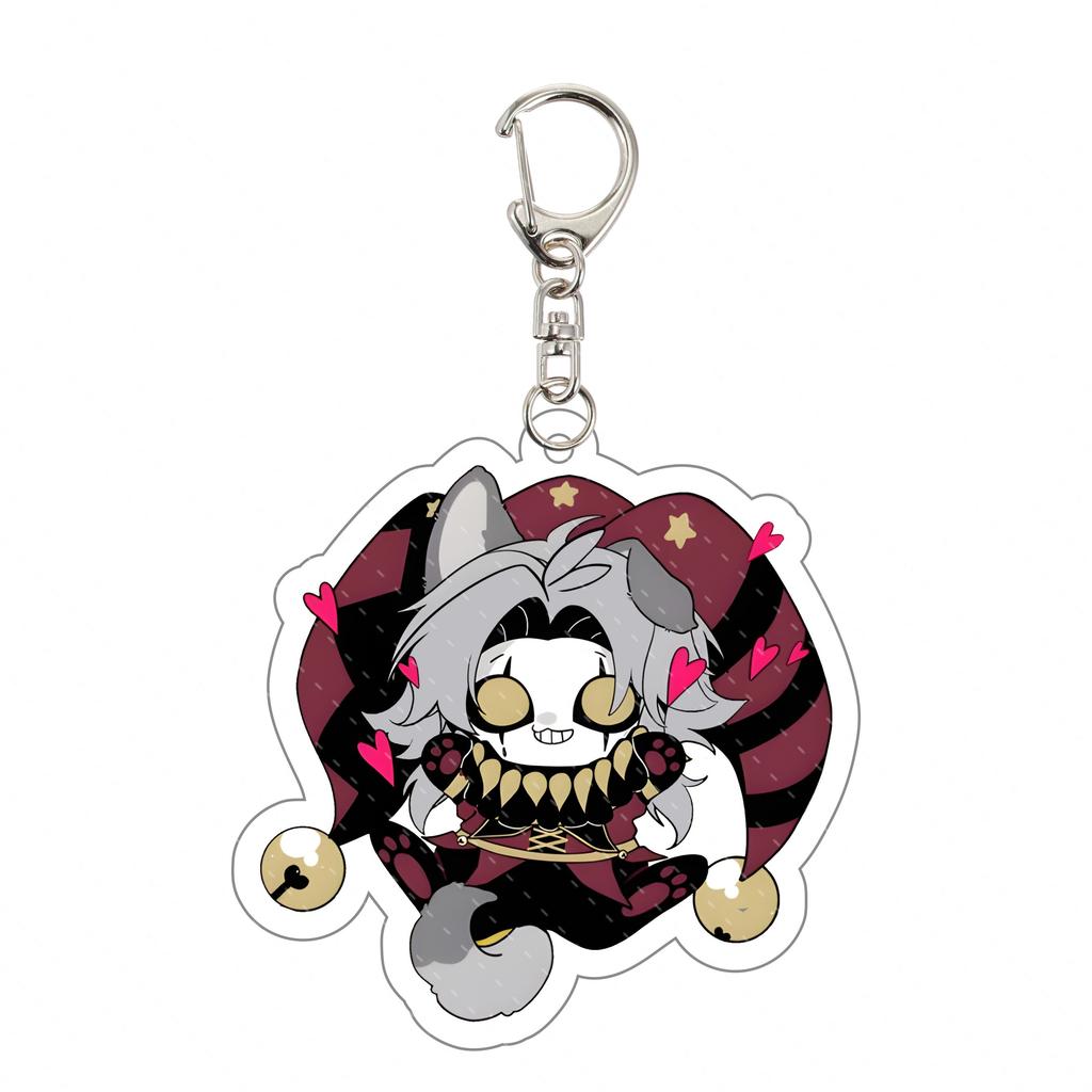The Freak Circus Otome Game Acrylic Keychain 5.5cm Pierrot Harlequin Double-sided HD Print Collectible Desk Decor Fan Gift