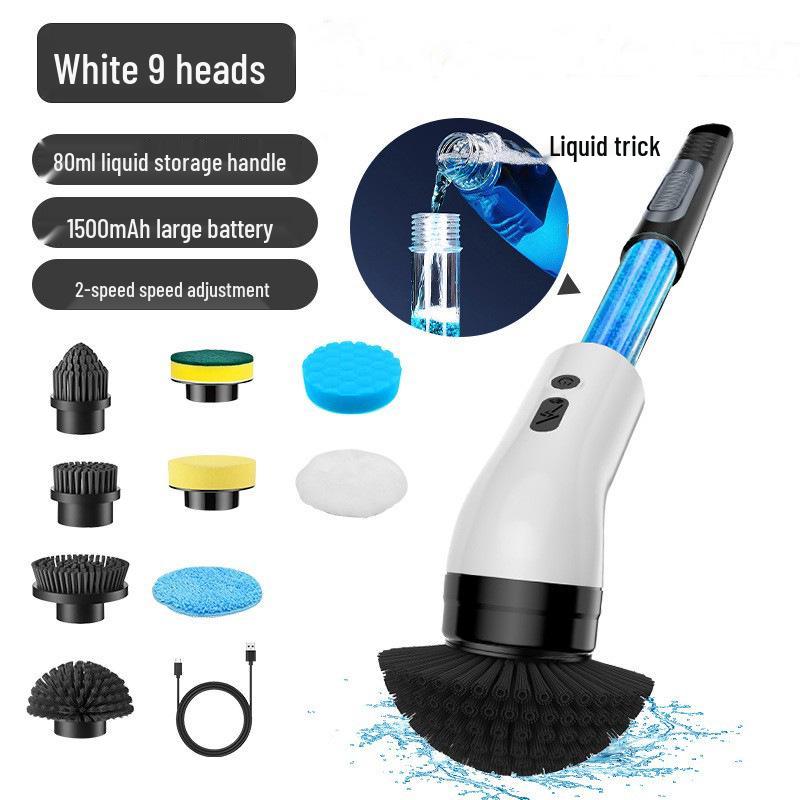 Dual-Use Powerful Handheld Electric Cleaning Brush for Bathroom, Glass, Kitchen, and Toilet