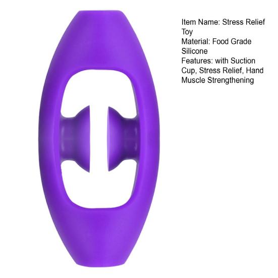 Hand Grip Strengthener with Suction Cup Stress Relief Finger Exerciser Hand Muscle Strengthening Trainer Silicone Ring Toy