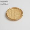 Eco-Friendly Handwoven Natural Bamboo Tray Sturdy Durable for Candle Serving Cosmetic Storage Bathroom Home Decor