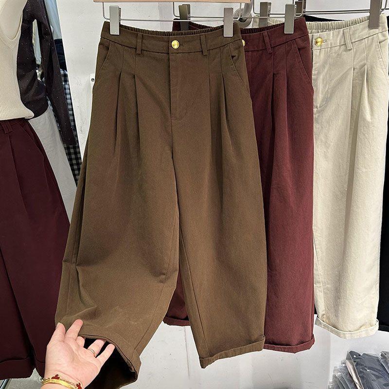 2026 Spring Women's Petite Korean-Style High Waist Slimming Carrot Pants