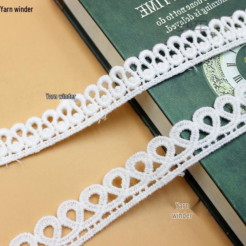 Water Soluble Lace Embroidery Collar - DIY Sewing Material Crescent Edge Cotton 