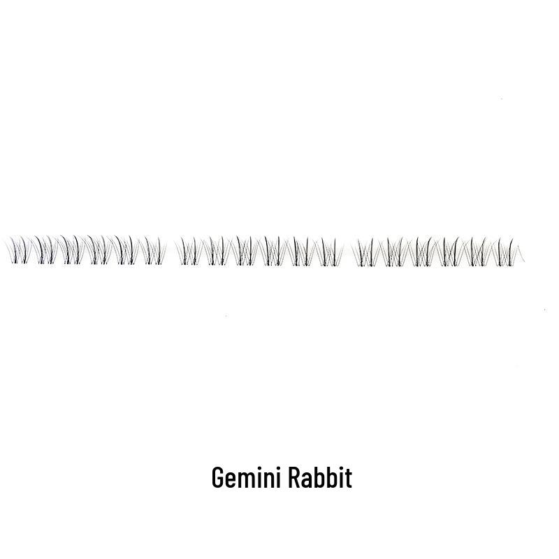 Multi-Style DIY Natural Dense Semi-Finished Pre-Curved Segmented Half-Lash Eyelashes