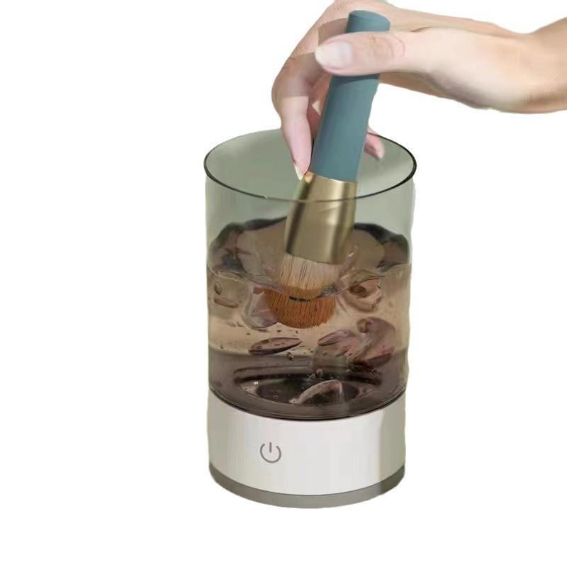 Electric Makeup Brush Cleaner Device Automatic Beauty Tool Cleaning All-in-one Machine White