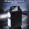 Emergency FM Radio Portable Solar Charging Outdoor Camping Light Overweight Bass Mono USB Port Built-In Speaker