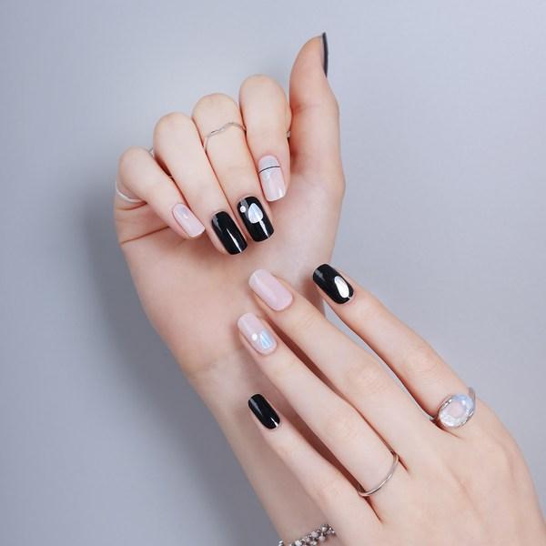 

Наклейка для ногтей Glossy Blossom Gel, черный металлик, 1 шт.